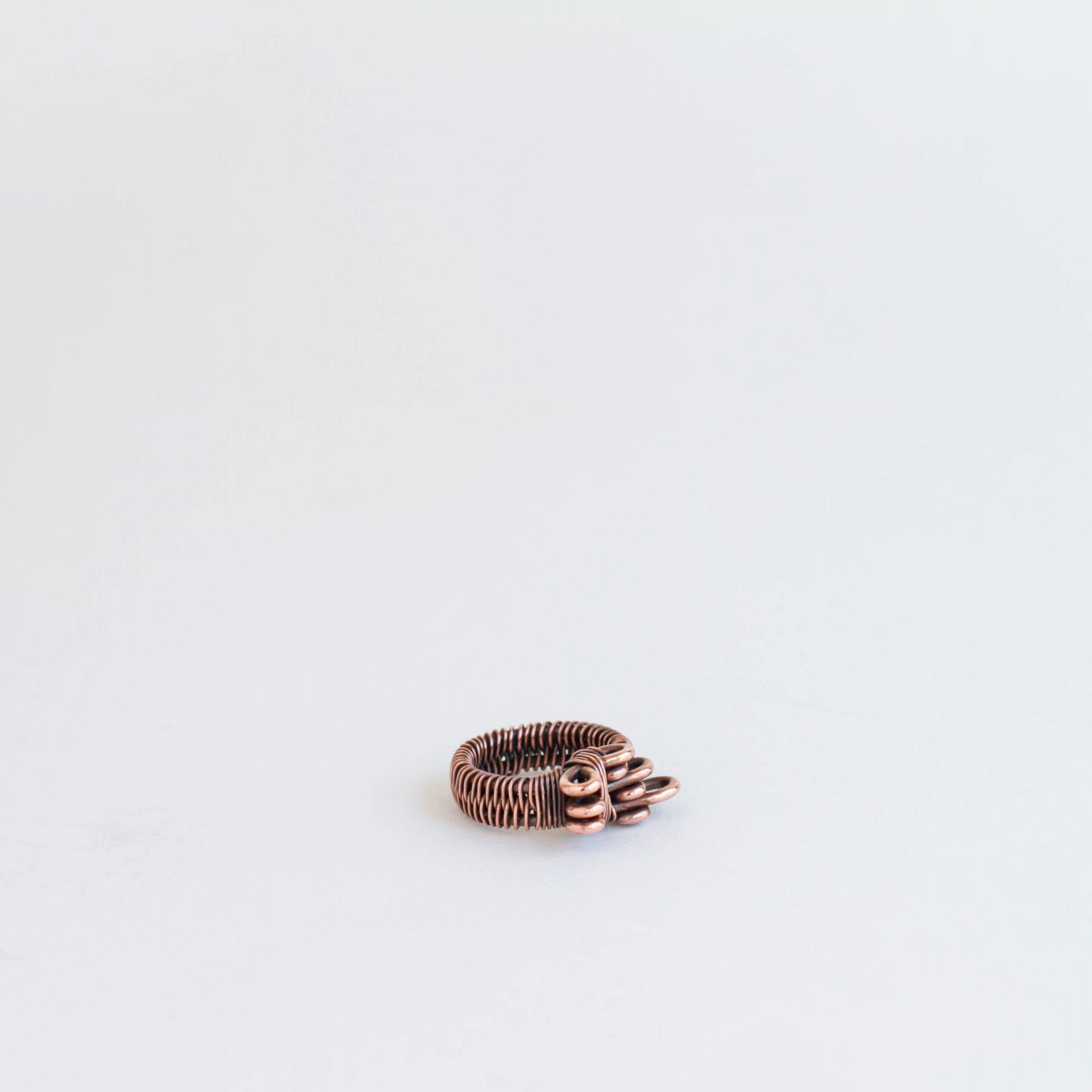 Copper Woven Ring With Bow Details